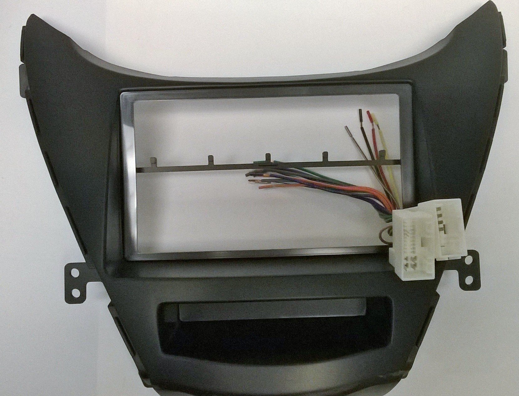 Black Dash Trim Kit & Wire Harness for 2011-2013 Hyundai Elantra Sedan - Single/Double DIN Radio Installation | Perfect for Car Audio Upgrade & DIY Enthusiasts