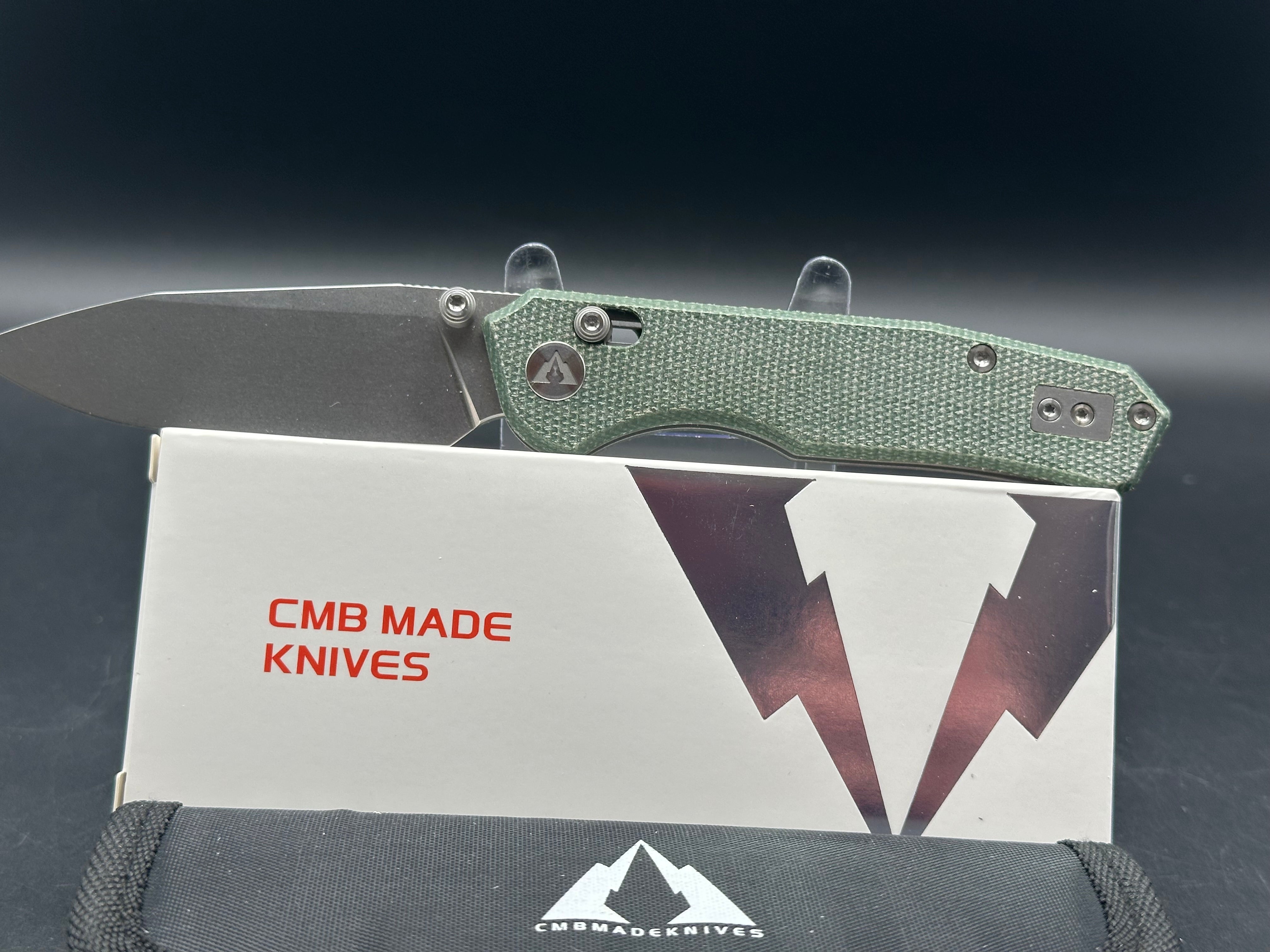 CMB Explorer Folding Knife with Micarta Handle & 14C28N Stainless Steel Blade - Plain Edge for Camping, Hiking, and Everyday Carry (EDC)