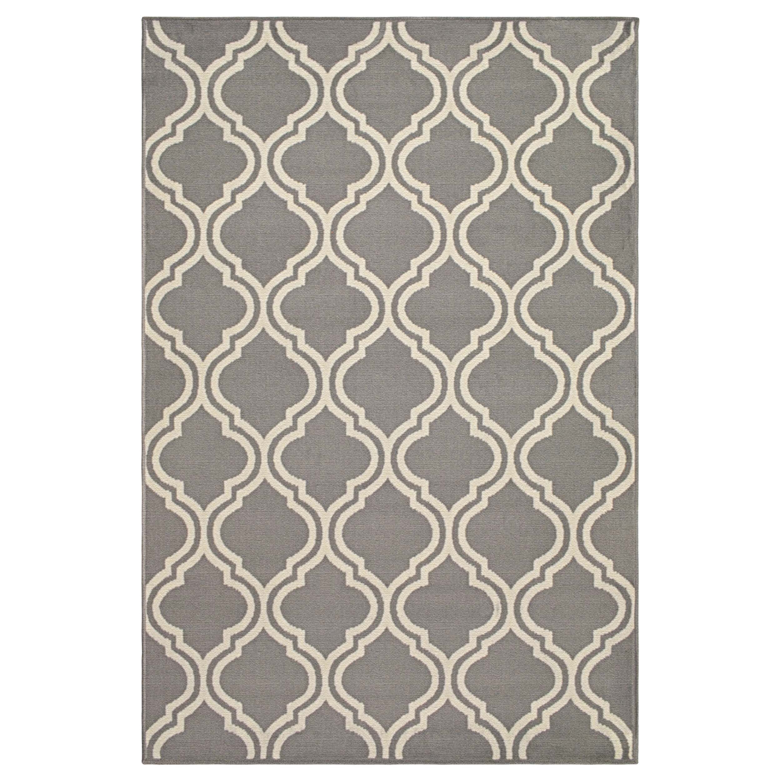 Double Trellis Indoor Area Rug - Non-Slip, Soft & Durable - Perfect for Living Room, Bedroom, or Home Office Decor