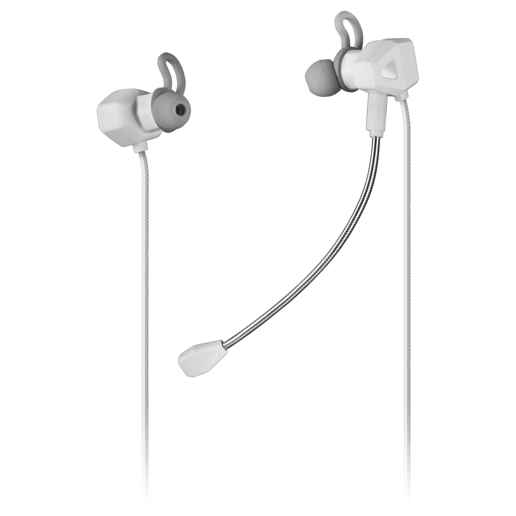 Mars Gaming MIHXW Bianco In-Ear Gaming Headset with Microphone - Compatible with PS4, PS5, Xbox, Nintendo Switch & PC - Perfect for Online Gaming, Streaming & Voice Chat