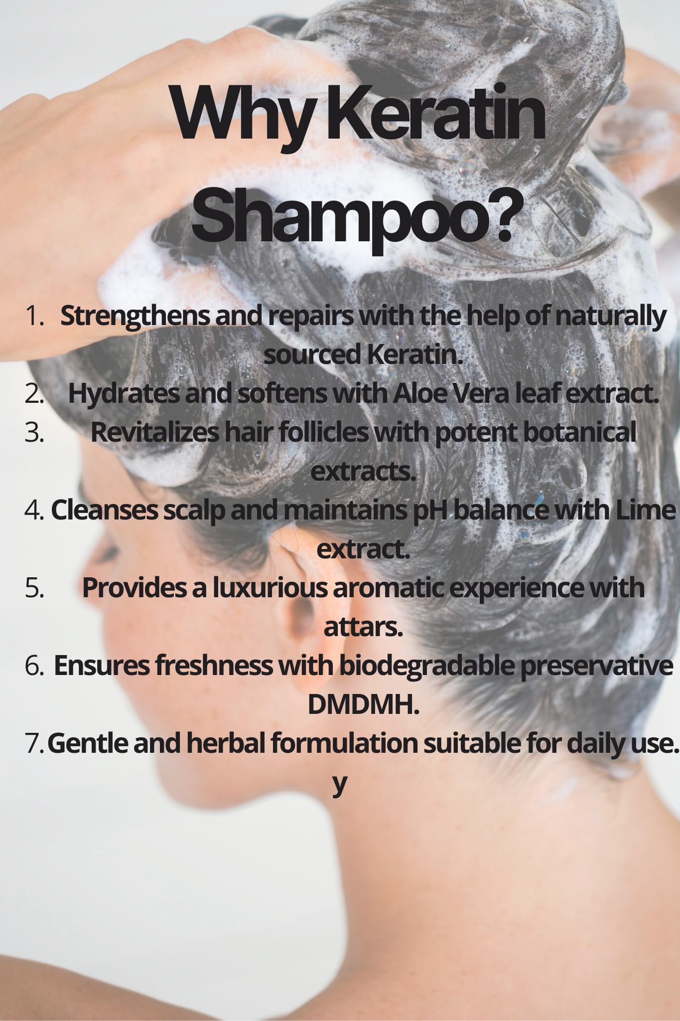 Keratin Protein Hair Shampoo for Damaged Hair - Repair & Strengthen Dry, Brittle Hair - Sulfate-Free & Paraben-Free - Perfect for Color-Treated & Chemically Processed Hair - Salon Quality at Home