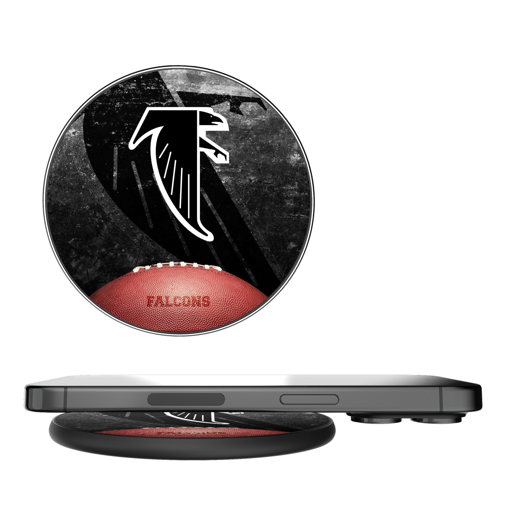 Atlanta Falcons NFL Team 15W Fast Wireless Charger - Compatible with iPhone, Samsung, AirPods - Perfect for Home, Office, and Car Use