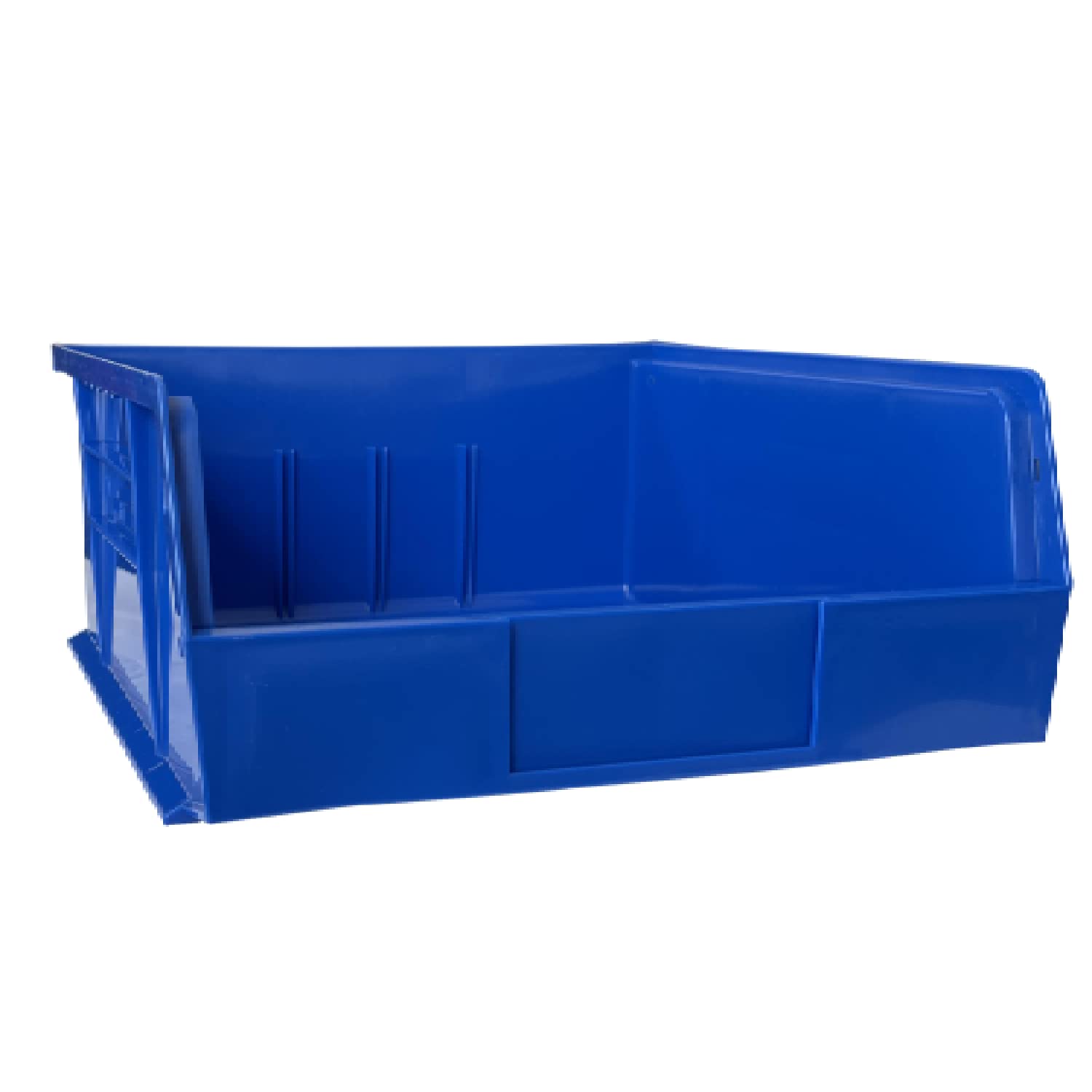 6-Pack Blue Plastic Storage Bins - Hanging & Stackable Organizer Containers for Tools, Toys, Office & School Supplies (11