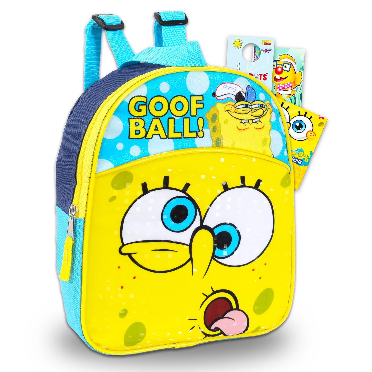Spongebob Squarepants Mini Backpack for Kids - 3 Piece School Supply Set with 11