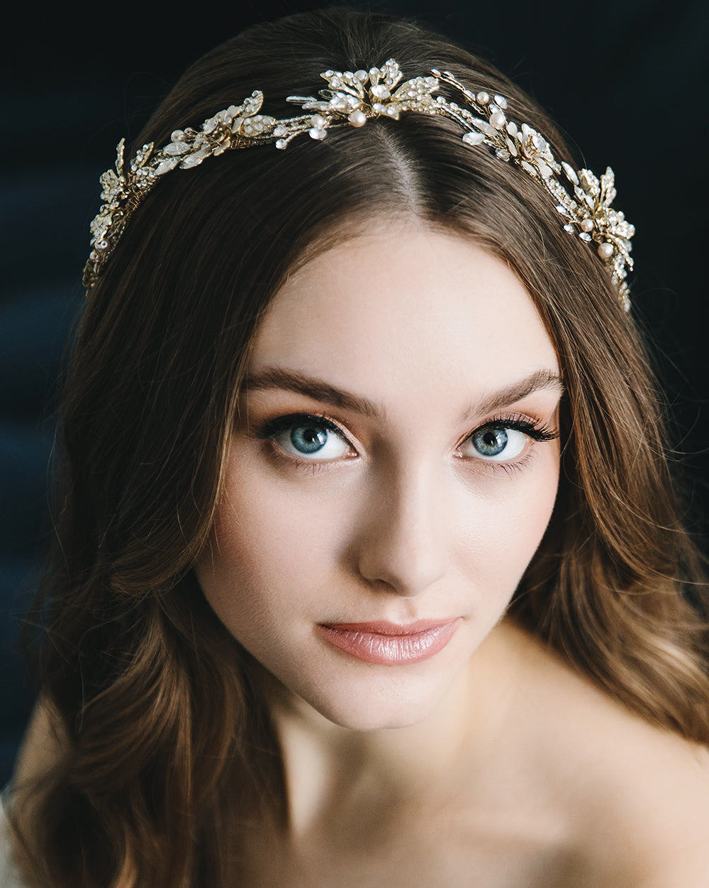 Elena Floral & Crystal Hair Vine - Elegant Bridal Hair Accessory for Weddings, Prom, and Special Occasions