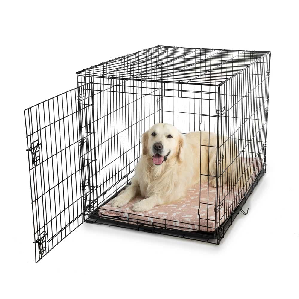 Snoozer Pet Products - Forgiveness Dog Crate Pad, Wag Collection, Pedigree Blush - Small - Soft & Comfortable Pet Bed for Small Dogs - Perfect for Crates, Travel & Home Use