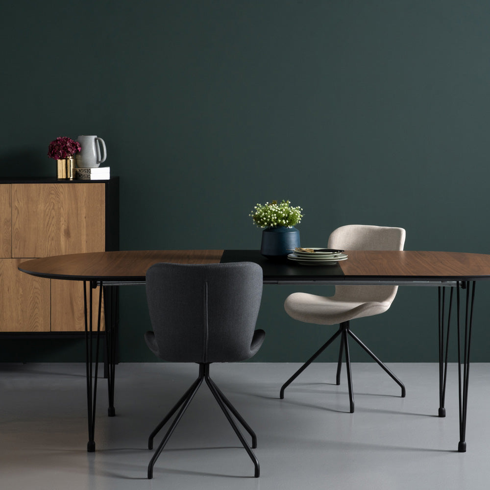 GRYTA Modern Dining Chair - Grey Upholstered Seat - Comfortable & Stylish for Kitchen, Dining Room, or Home Office - Perfect for Small Spaces & Entertaining Guests