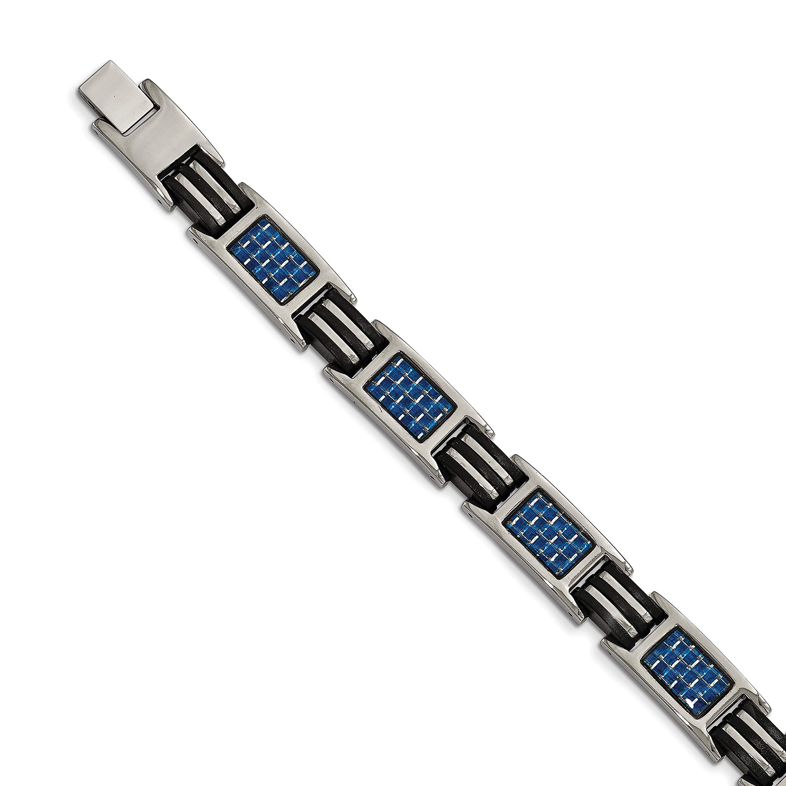 Premium Titanium Watch with Blue Carbon Fiber & Rubber Bracelet - Stylish & Durable for Men, Perfect for Outdoor Sports, Business & Casual Wear
