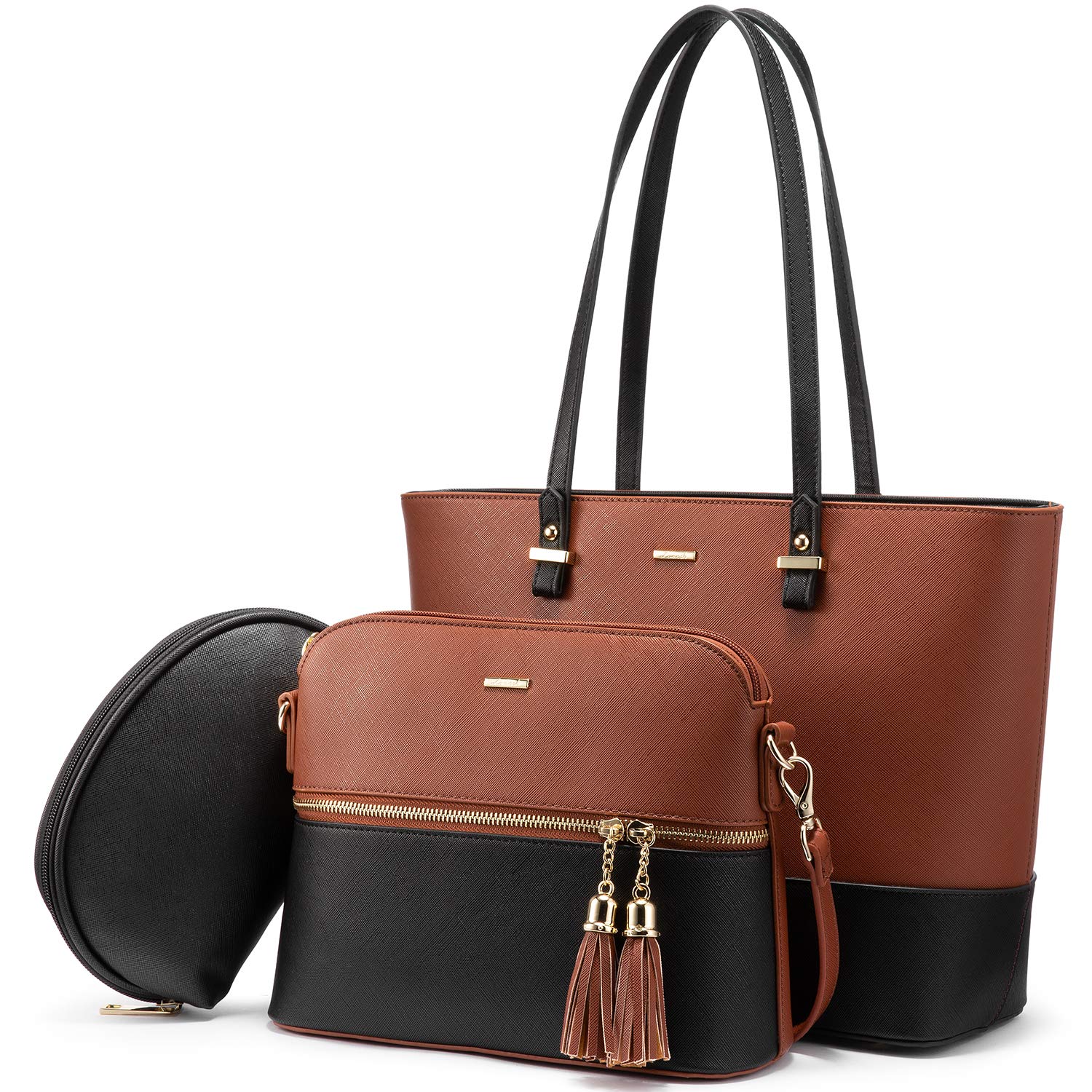 LOVEVOOK Women's Handbags Set - 3 Piece Shoulder Bag, Tote & Satchel Purse for Work, Travel & Everyday Use | Stylish & Durable Hobo Bags