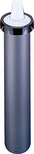 San Jamar Euro Ez-Fit Counter Cup Dispenser - Holds 6-24 Oz Cups with Interchangeable Gaskets - Durable Plastic for Restaurants, Cafeterias & Fast Food - 23.25 Inch Black - Perfect for Coffee Shops, Buffets and Convenience Stores
