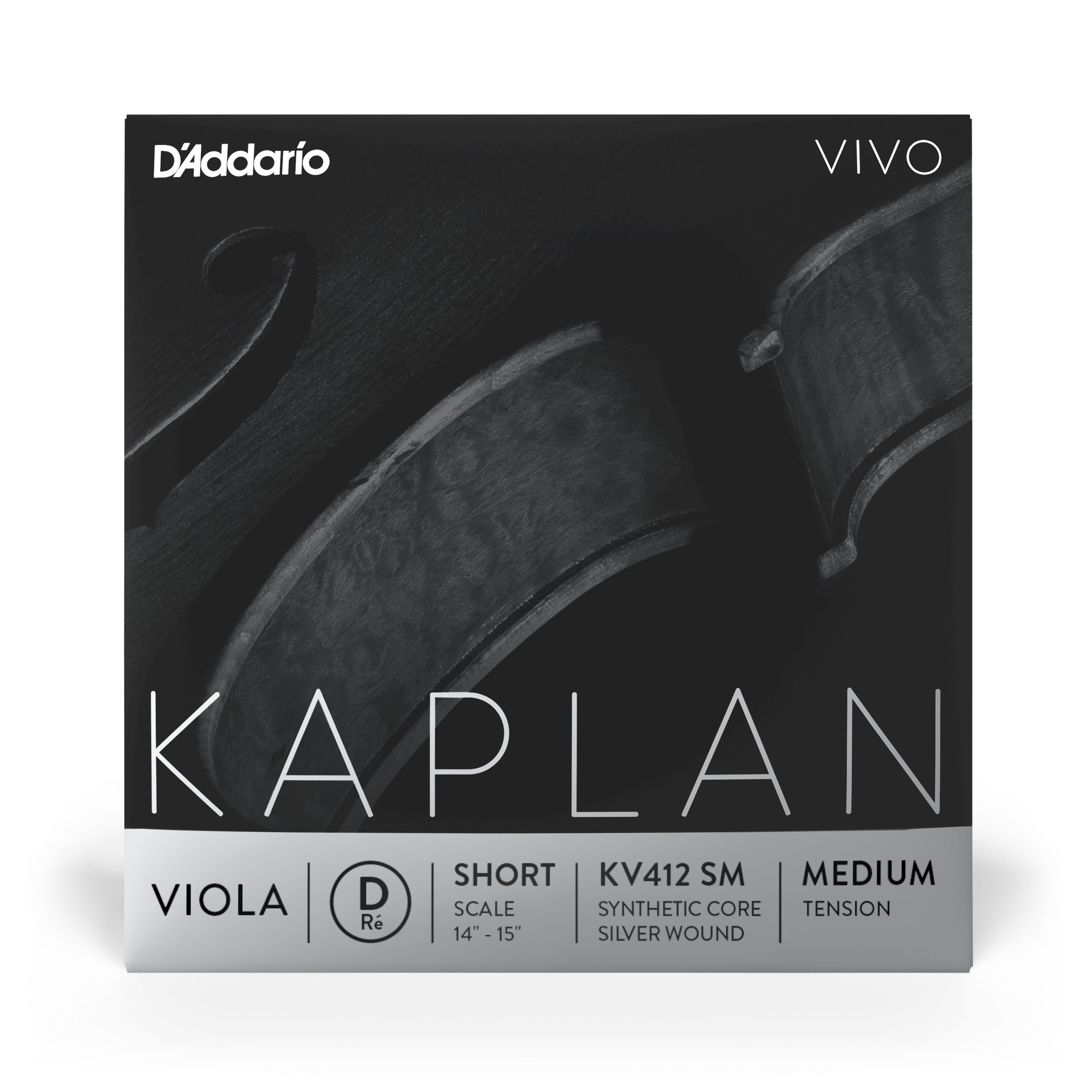 D'Addario Kaplan Vivo Viola D String - Short Scale, Medium Tension Viola String for Professional & Student Players - Perfect for Practice, Performances & Orchestral Use