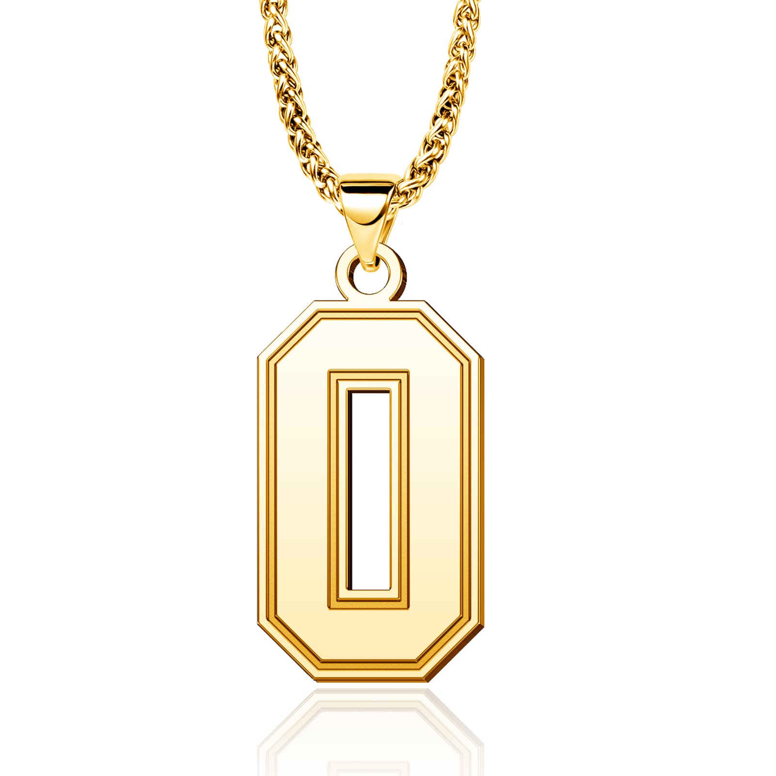 QeenseKc 18K Gold Plated Football Jersey Number Pendant Necklace for Men & Boys - Sports Fan Jewelry Gift for Game Day, Birthday & Team Spirit
