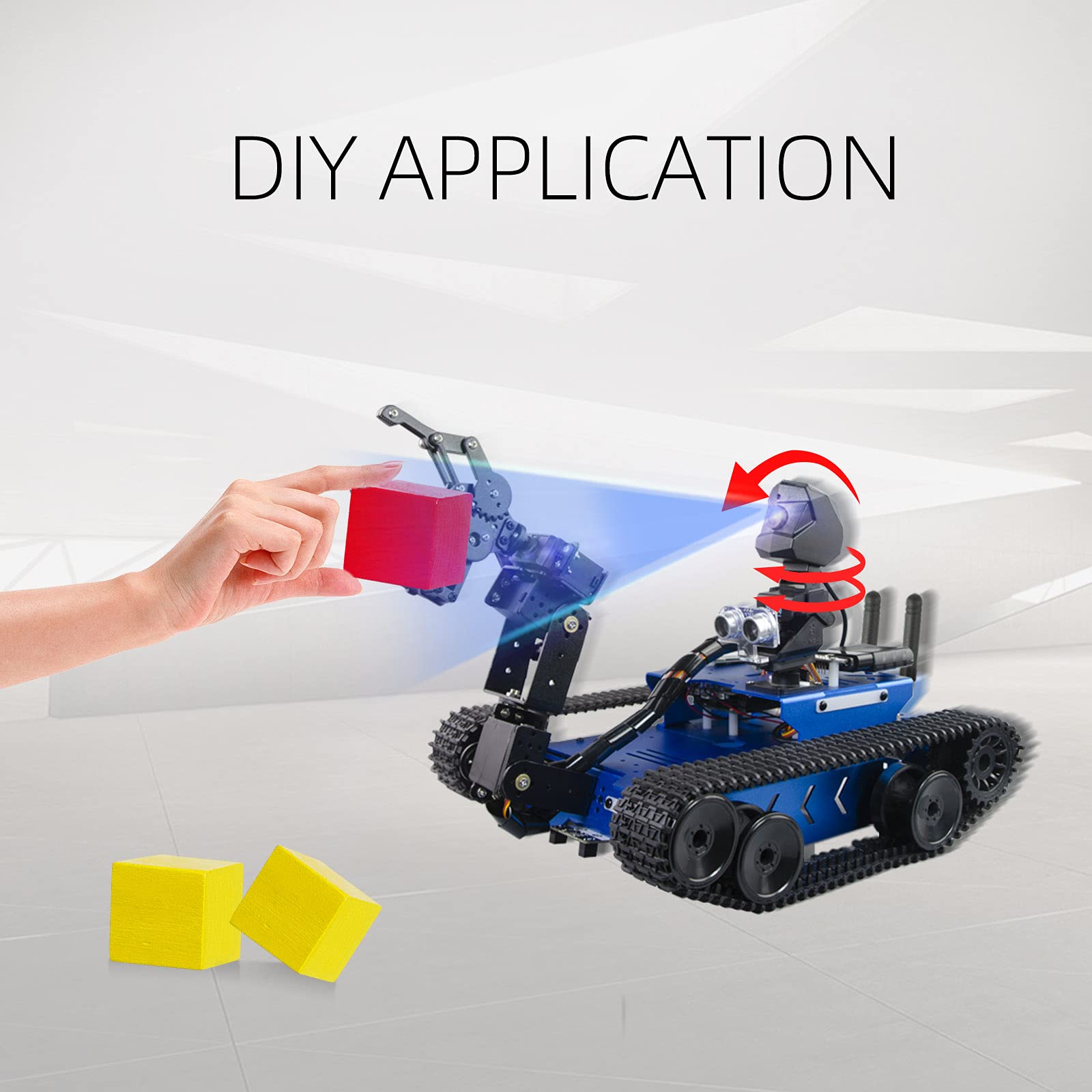 Smart Robot Car Chassis Kit - 2WD Aluminum Alloy Tank Chassis with Motors for Arduino/Raspberry Pi DIY Projects | Perfect for Remote Control Robot Cars, STEM Education & Robotics Hobbyists