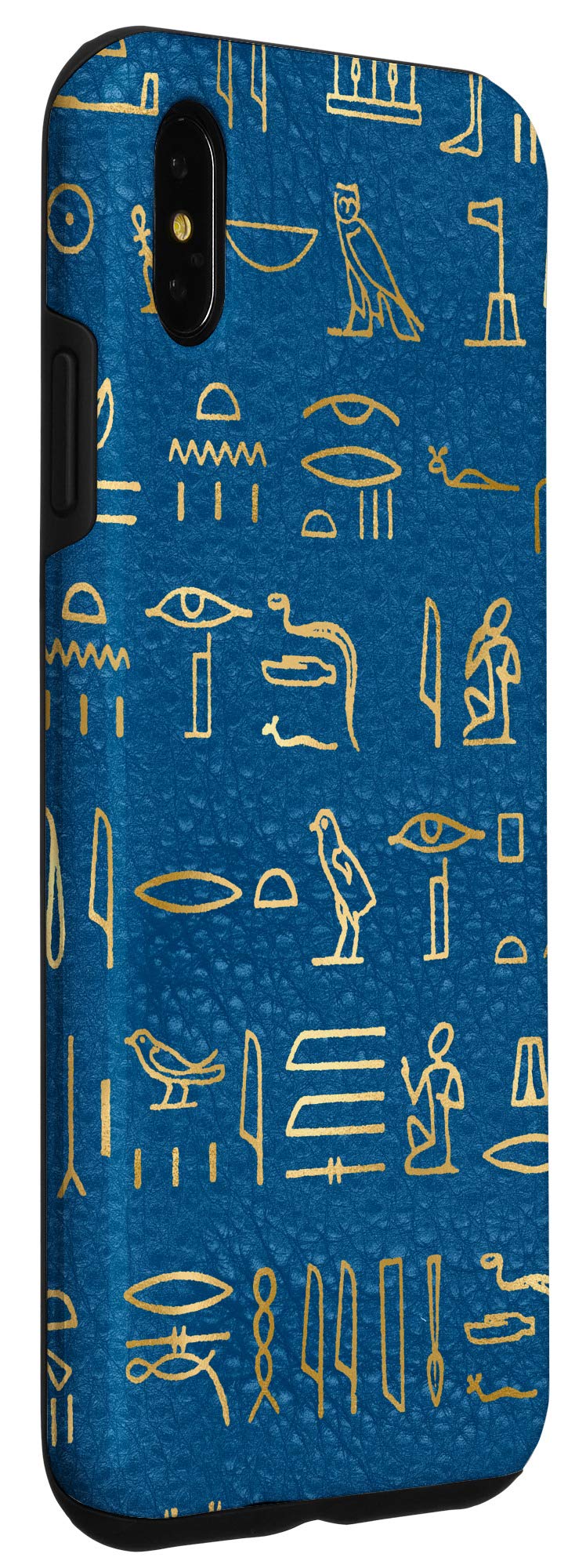 Egyptian Hieroglyphics iPhone XS Max Case - Ethnic Pattern Protective Phone Cover for Men & Women - Perfect for Travel, Work, and Everyday Use