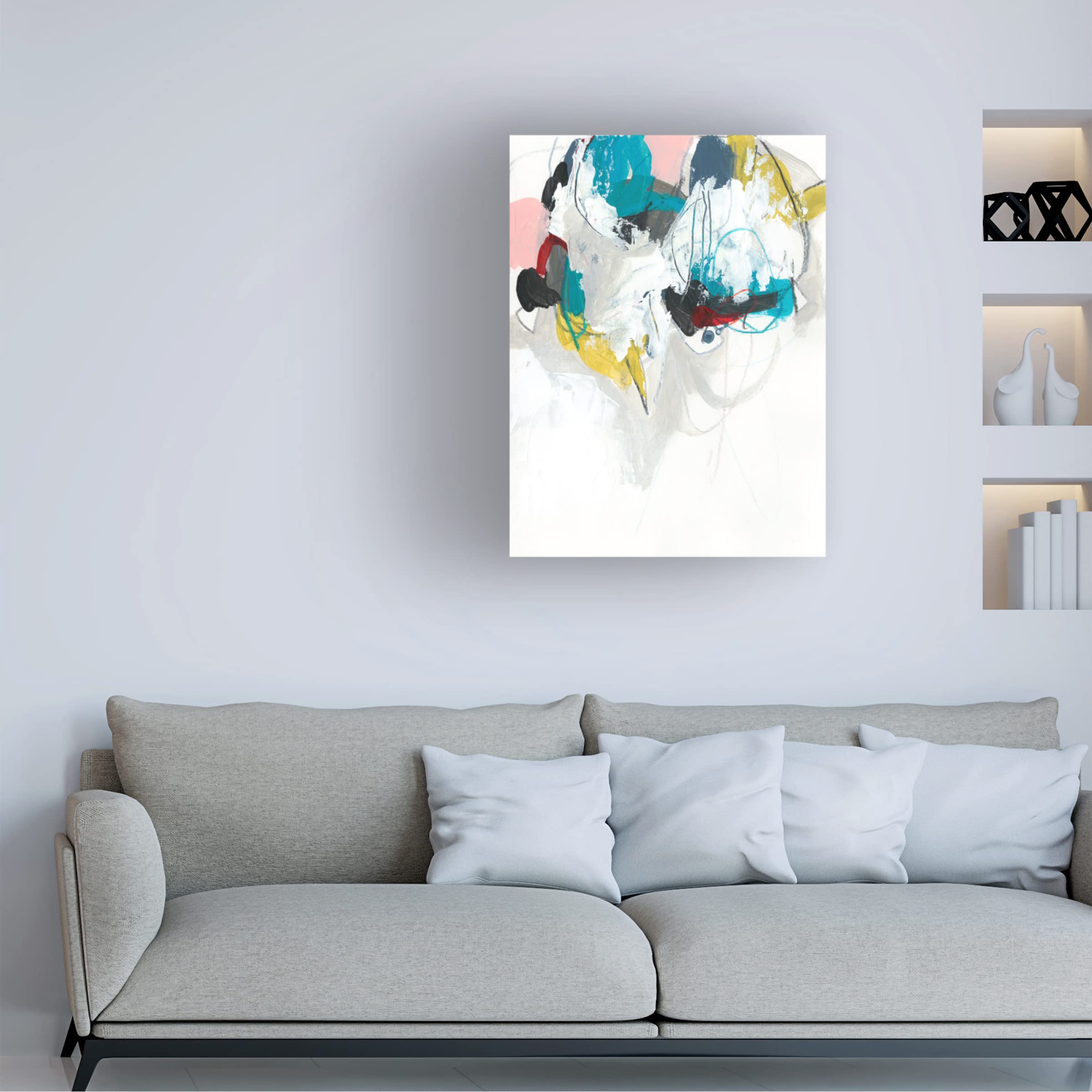 Trademark Fine Art 'Graffiti Sequence I' Canvas Wall Art by June Erica Vess - Modern Abstract Painting for Living Room, Bedroom & Office Decor