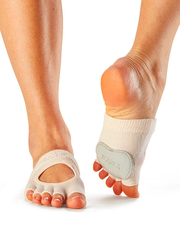 ToeSox Releve Dance Socks - Non-Slip Grip Ballet Socks for Ballet, Yoga & Pilates - Perfect for Dance Classes, Studio Practice & Performance