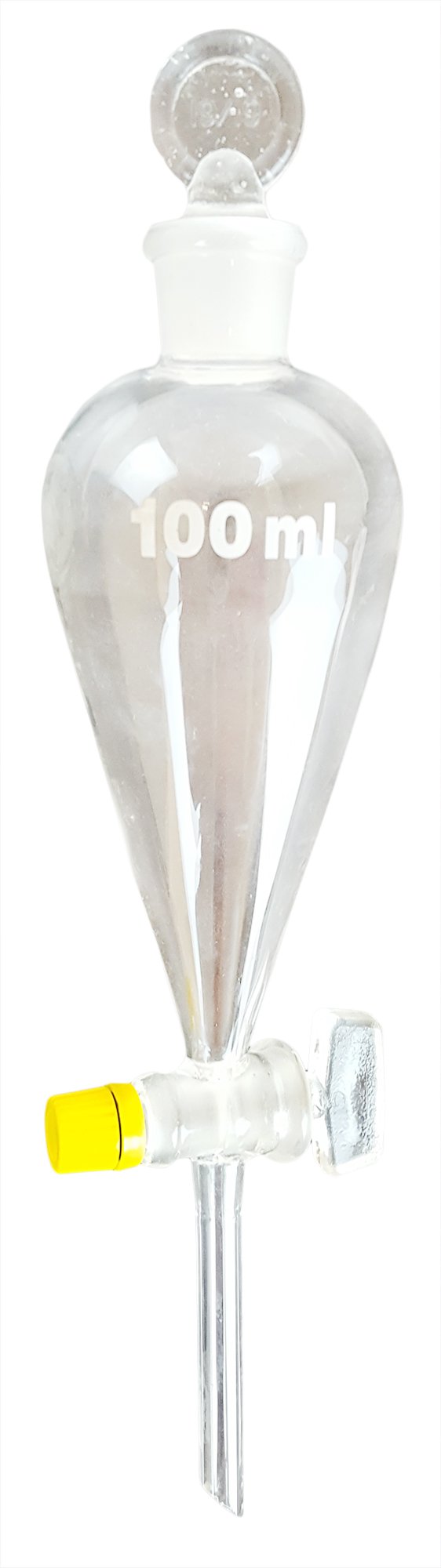100ml SFGS100 Glass Separatory Funnel with Stopcock - Laboratory Grade for Chemical Extraction, Essential Oil Separation & Liquid Measurement