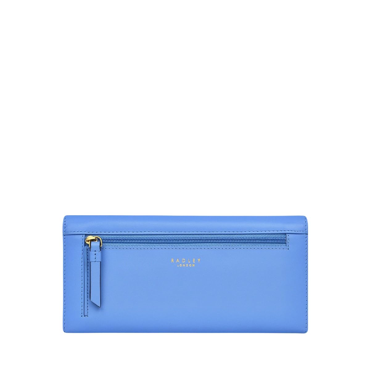 RADLEY London Happy And Smile Flapover Wallet for Women - Premium Leather Zip Around Wallet with Card Slots, Tranquil Blue - Perfect for Everyday Use, Travel & Gift Giving