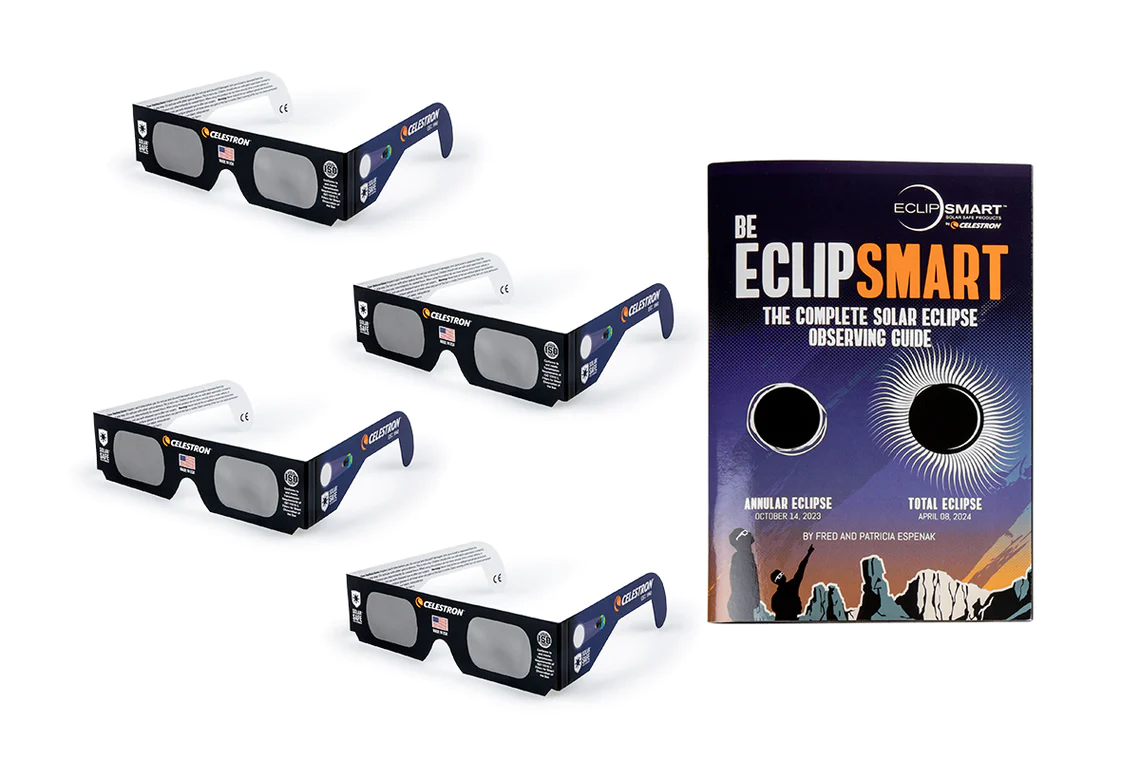 EclipSmart Solar Eclipse Glasses - ISO & CE Certified Safe Viewing Glasses for Solar Eclipses - Perfect for Astronomy Enthusiasts & Family Outdoor Events
