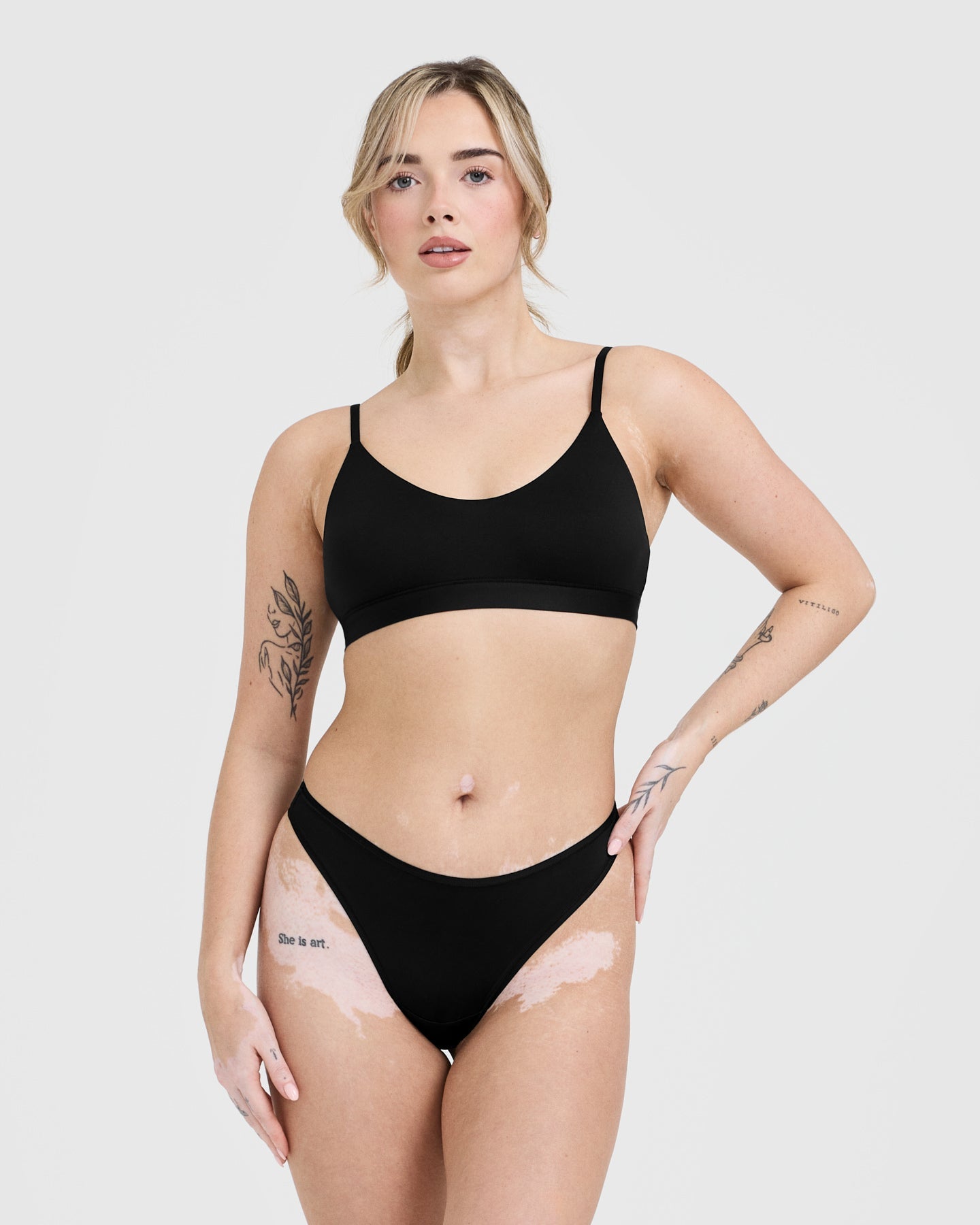 Silhouette Bralette - Comfortable Wireless Lace Bralette in Black | Perfect for Yoga, Lounge & Everyday Wear
