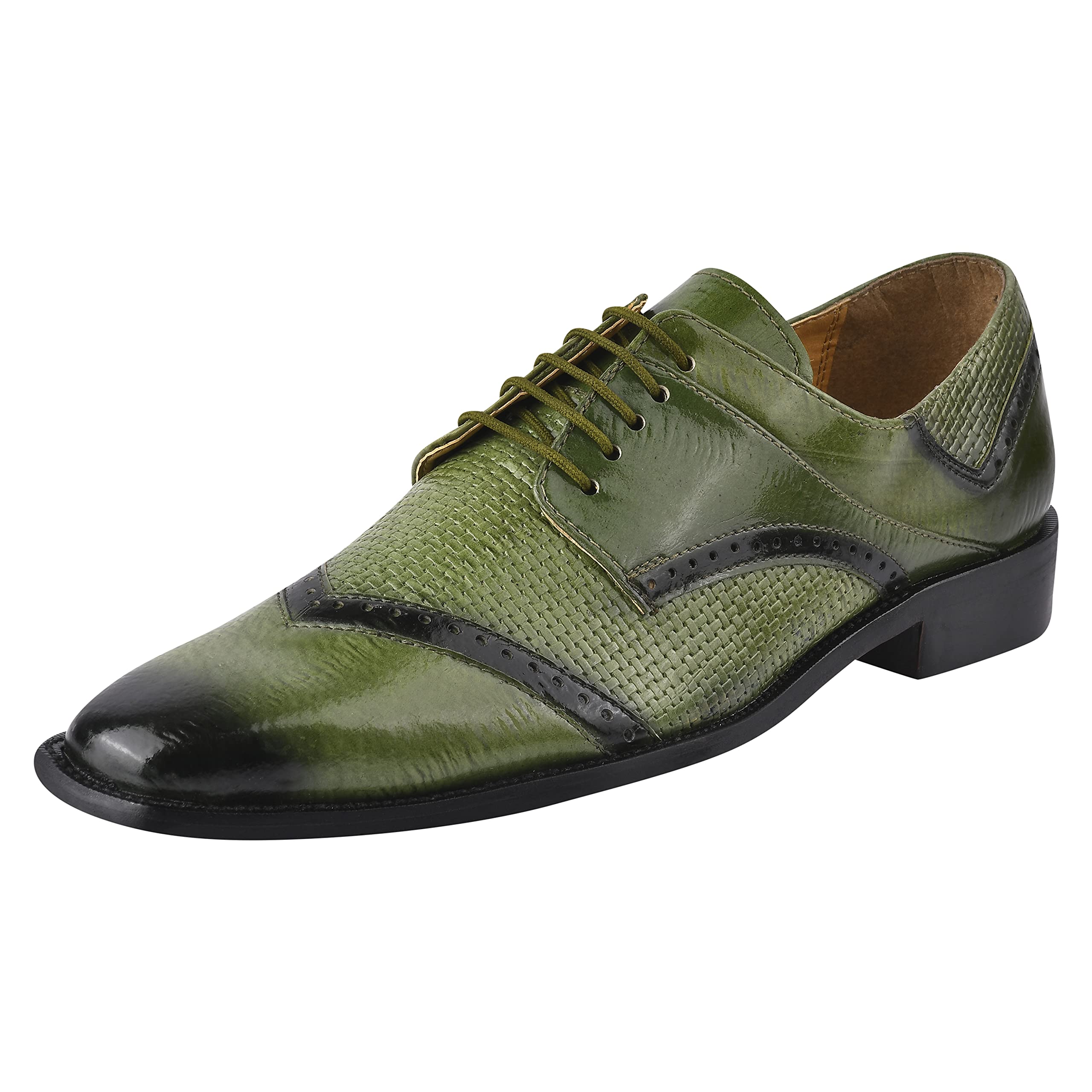 Premium Men's Oxford Dress Shoes - LIBERTYZENO Non-Leather EEL Ostrich Print Formal Shoes for Business, Wedding & Office Wear