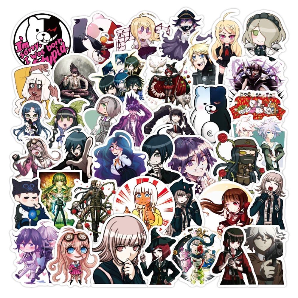 Anime Sticker Pack - 50 Unique Vinyl Waterproof Decals for Laptops, Phones & DIY Crafts - Perfect for Anime Fans, Kawaii Room Decor & Gift Giving