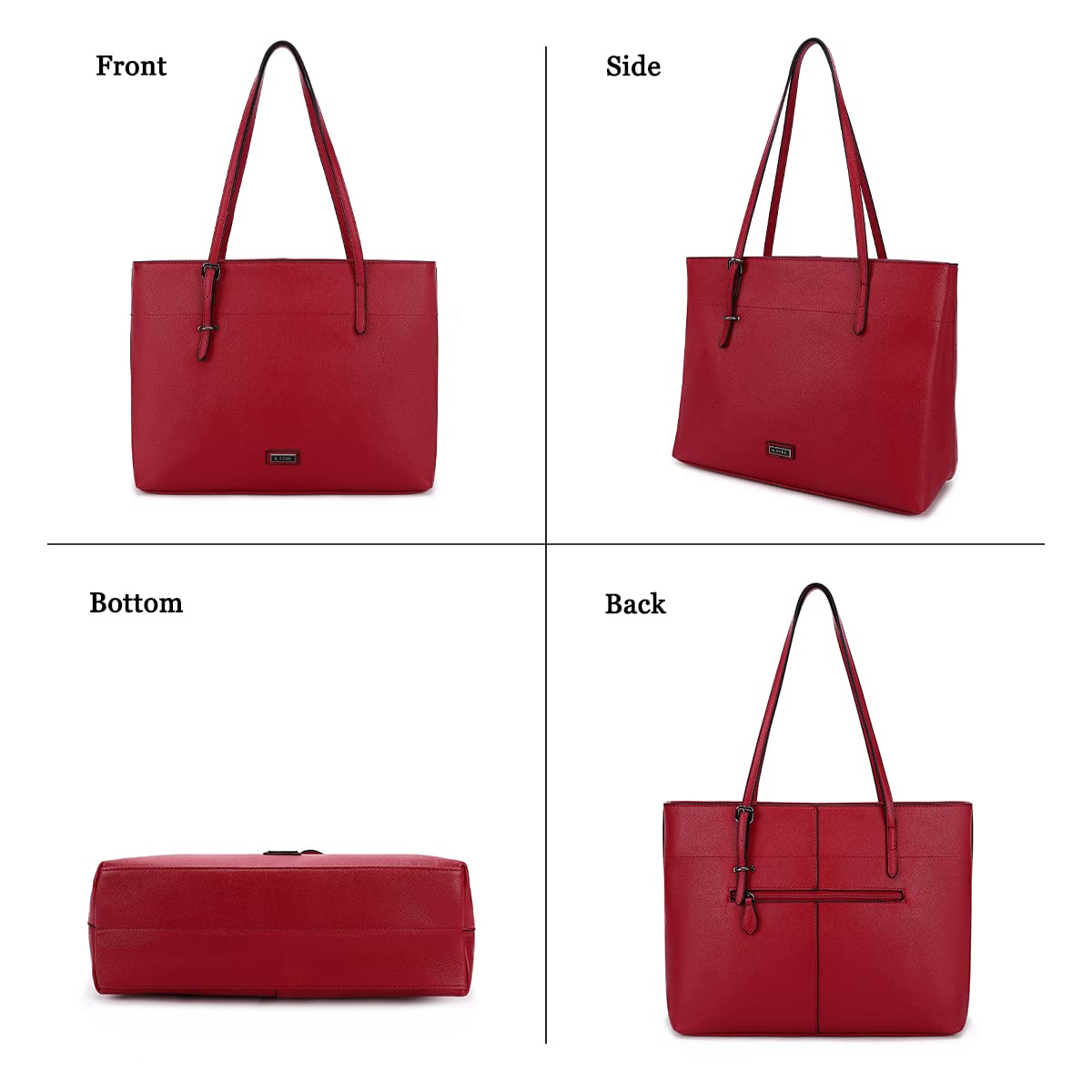 Stylish Women's Faux Leather Tote Bag - Large Capacity Shoulder Purse with Wallet Organizer | Perfect for Work, Travel & Everyday Use