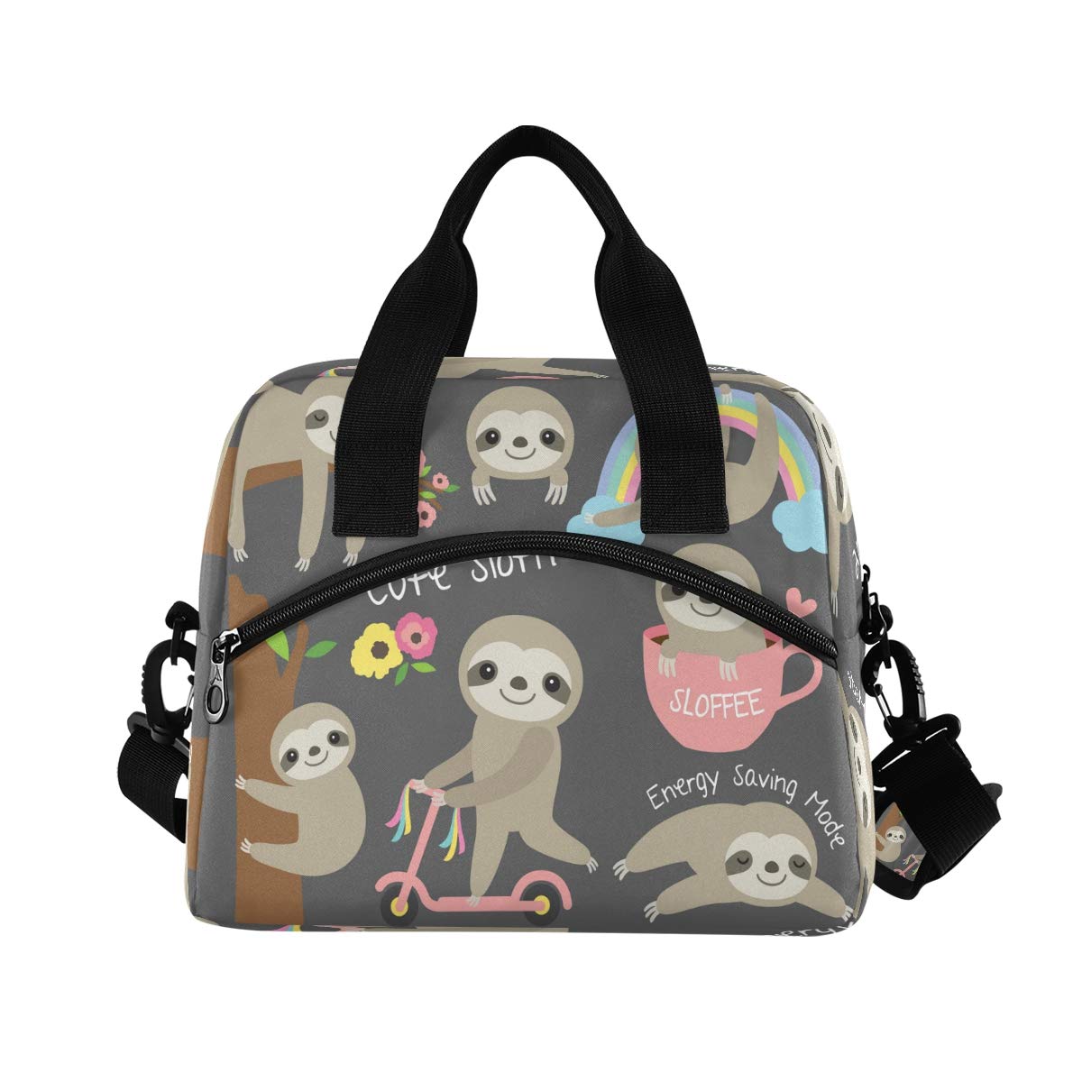 SUABO Insulated Lunch Cooler Bag - Cute Baby Sloth Design Tote for Women & Men | Perfect for Work, School, Picnics & Outdoor Activities
