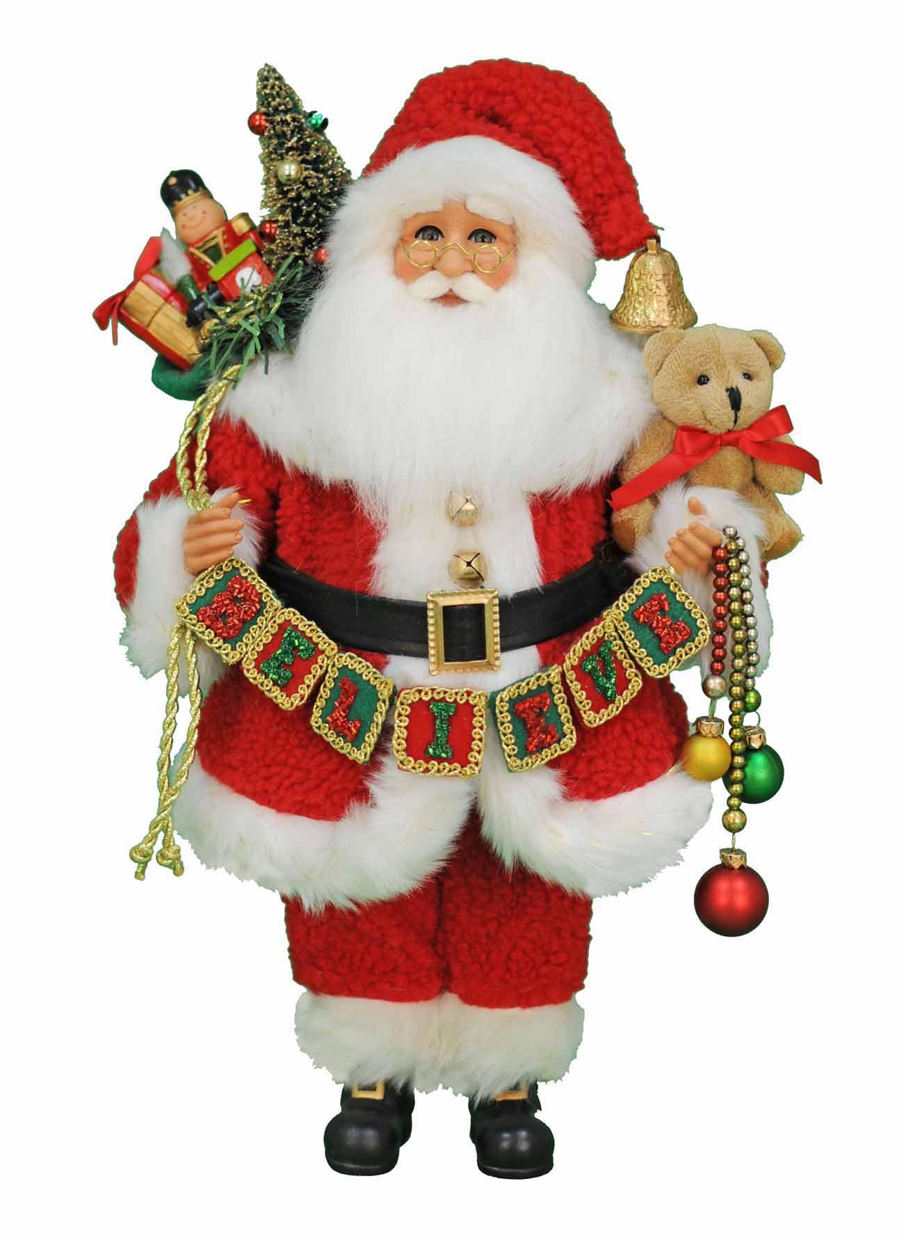 Christmas Decorations - Santa Claus Figurine with Toys & Holiday Ornaments for Home, Office & Festive Party Decor | Holiday Gift Idea