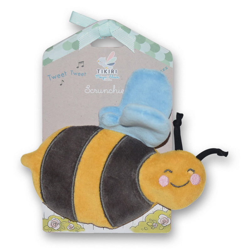 Tikiri Crinkle Scrunch Sensory Toy for Kids - Soft Textured Bee-Shaped Stress Relief Toy for Autism, ADHD & Anxiety - Perfect for Classroom, Travel & Sensory Play