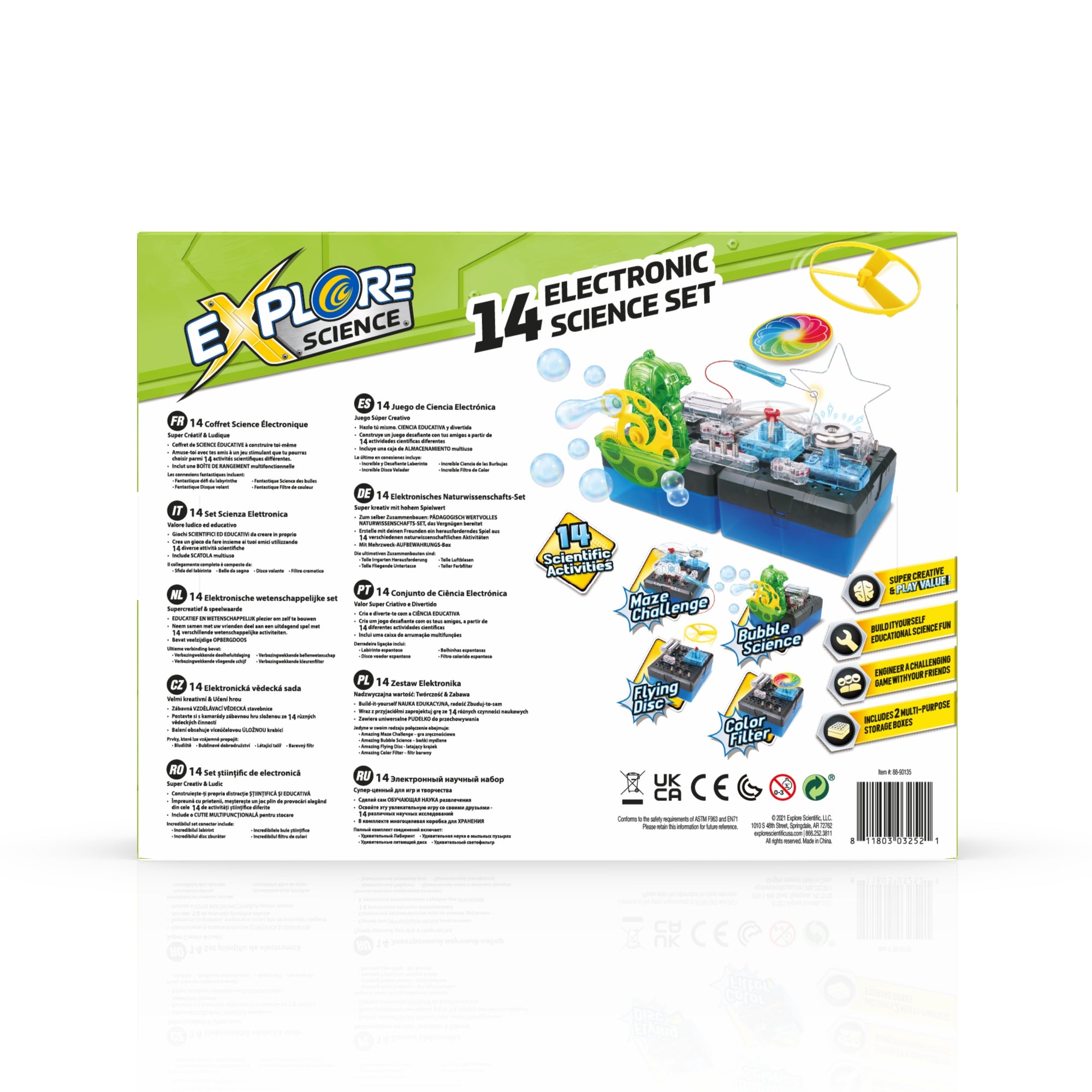 Explore Science 14-in-1 Electronic Circuit Kit - STEM Learning Toys for Kids | Fun Science Experiments & Educational Projects for Home & Classroom
