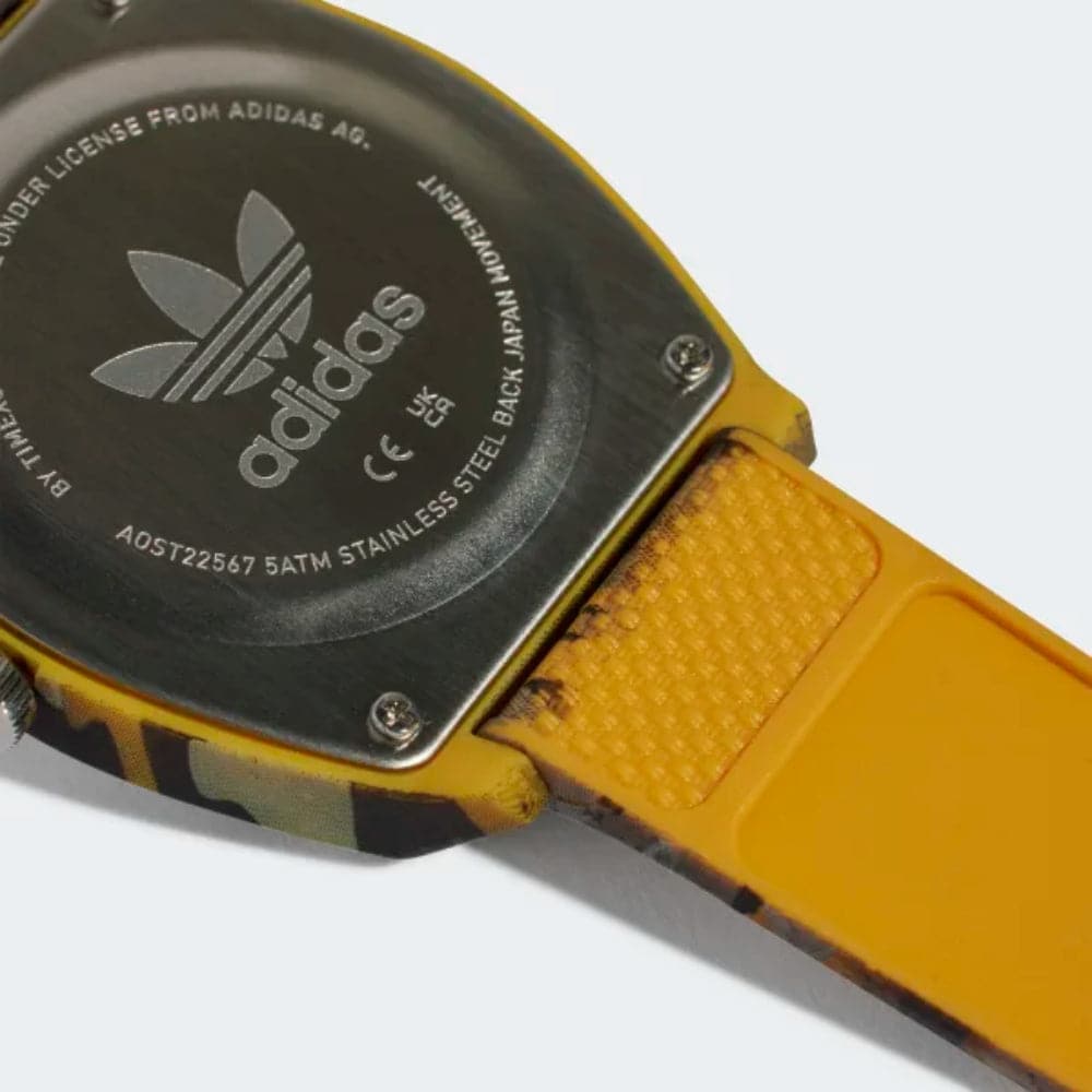 Adidas Men's Camouflage Rubber Strap Watch 38mm - AOST22567 | Durable Sports & Casual Timepiece for Outdoor Activities, Gym & Everyday Wear