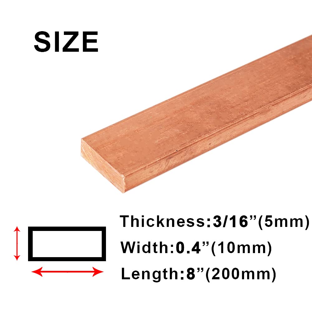 Pure Copper Flat Stock 3/16