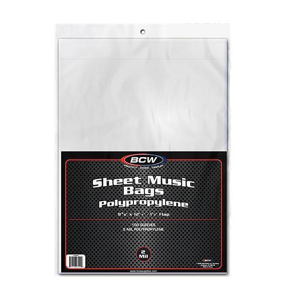 Premium Sheet Music Sleeves (100 Pack) - Acid-Free Plastic Protectors for Music Scores, Organizers & Storage - Perfect for Musicians, Teachers & Students