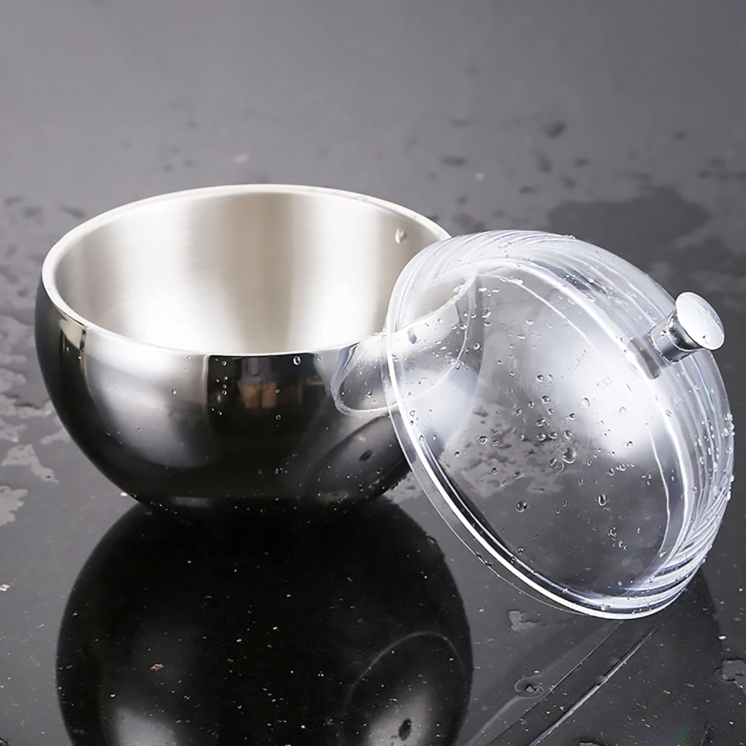 Insulated Ice Bucket with Tongs & Lid - Stainless Steel Ball Ice Bucket for Bar, Party, Camping & Outdoor Entertaining - Perfect for Chilling Drinks, Wine & Cocktails