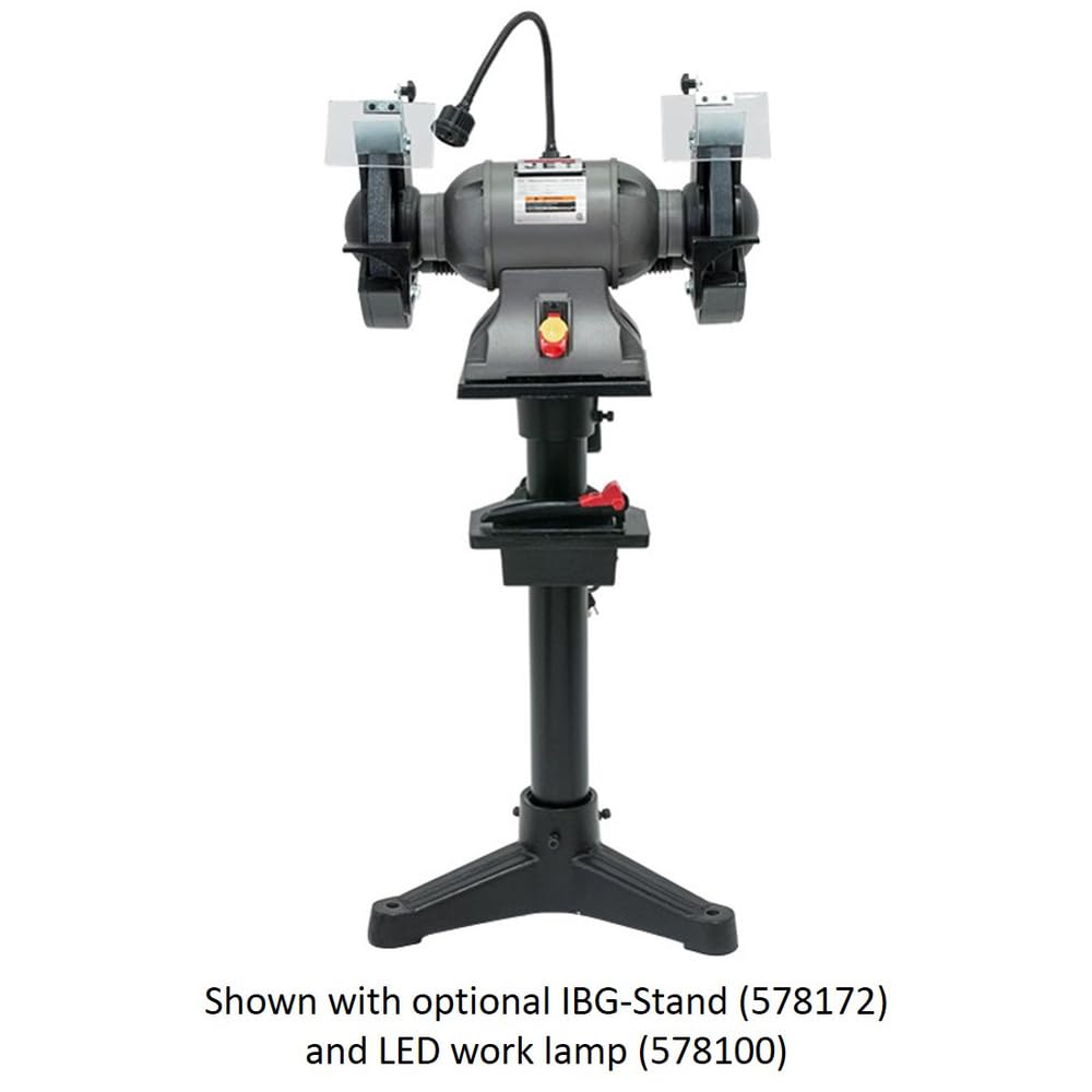 JET IBG-10 10-Inch Industrial Bench Grinder - 1.5 HP Motor, 1800 RPM, 115V Single Phase - Perfect for Metalworking, Sharpening Tools & DIY Projects