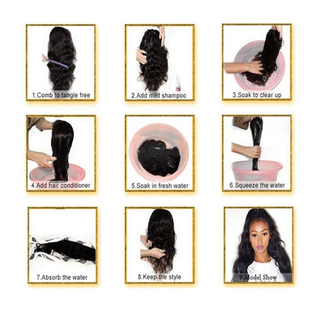 Hand-Woven European & American Fashion Lace Front Wig - Black Straight Human Hair with Long Length & Side Bangs for Women | Perfect for Cosplay, Daily Wear, and Special Occasions