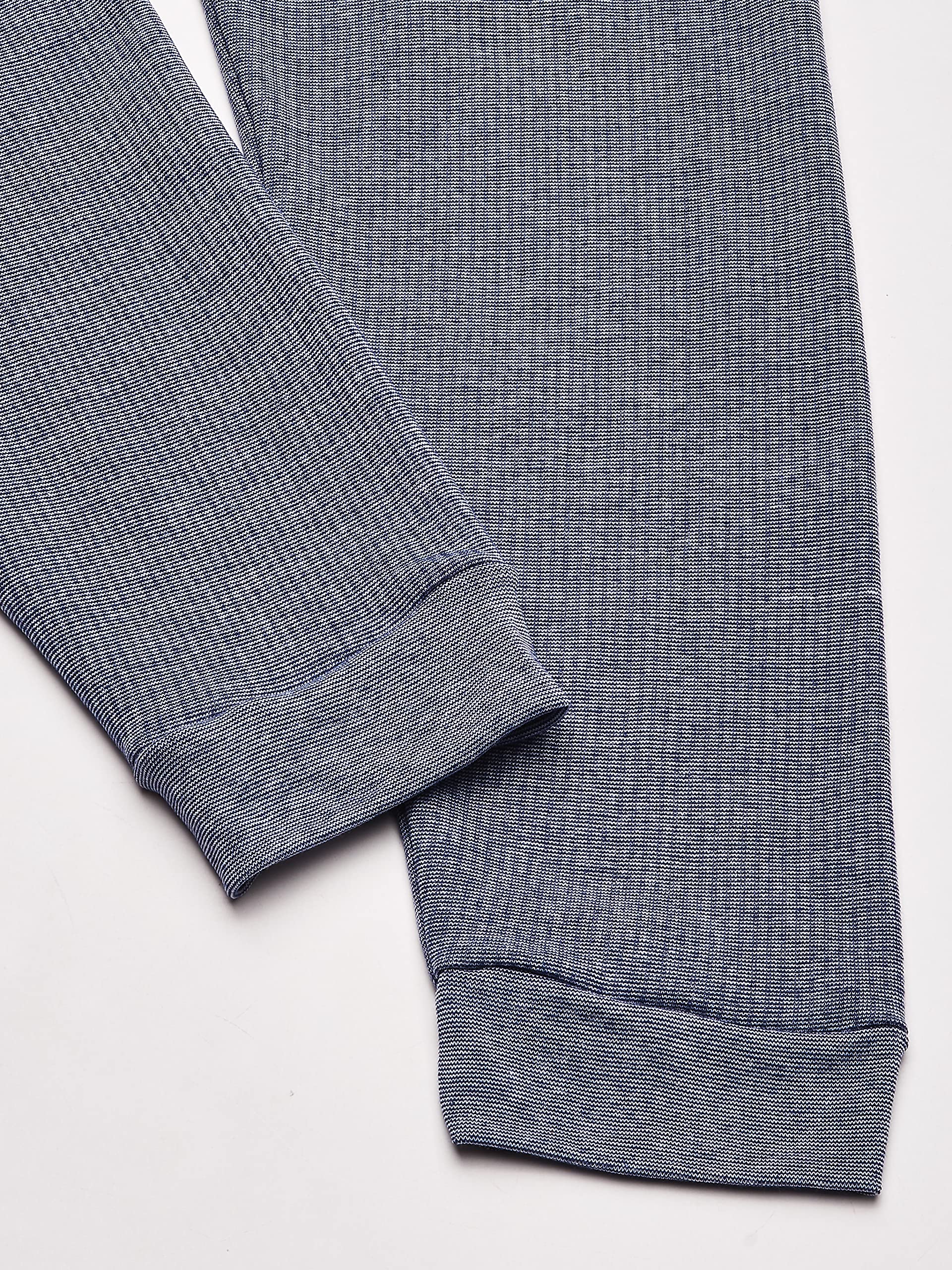 Fruit of the Loom Boys Fleece Sweatshirts & Hoodies Set with Joggers Sweatpants - Navy Stripe, Large US Size - Cozy Outfit for School, Playdates & Winter Activities