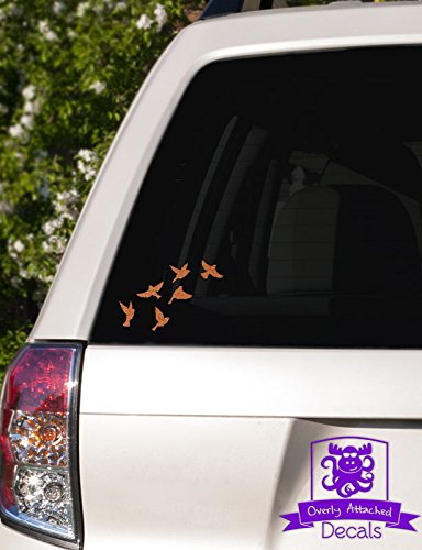 Copper Metallic Birds in Flight Vinyl Decal - 5
