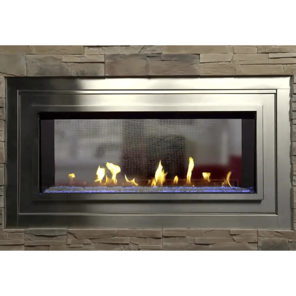 Monessen AVFLST48SS Stainless Steel Outdoor Fireplace Kit - See-Through Design for Patio, Backyard & Garden - Perfect for Entertaining & Relaxing Outdoors