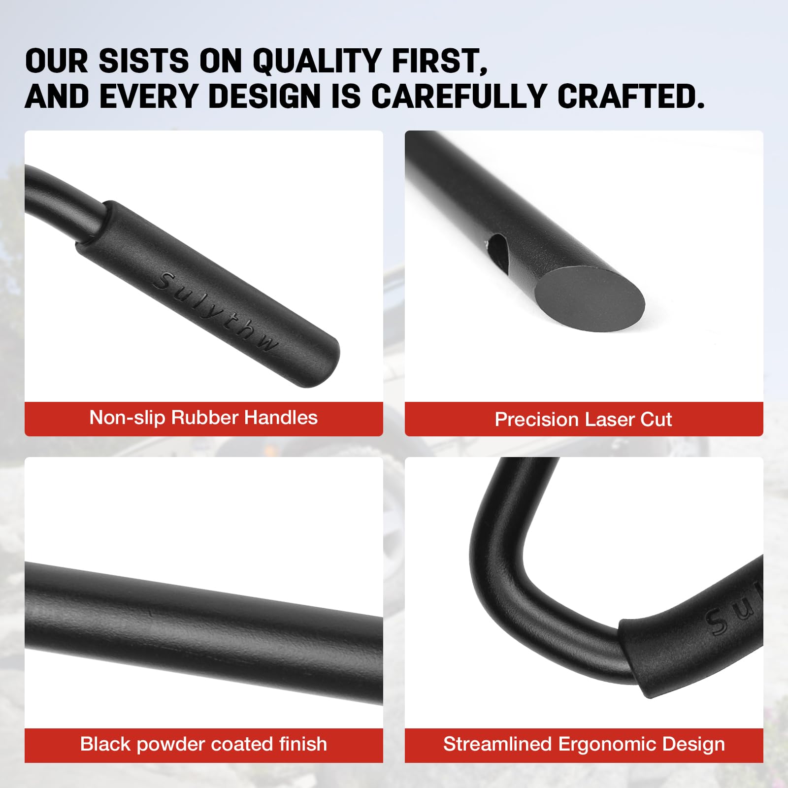 Black Aluminum Roll Bar Handles for 2007-2018 Jeep Wrangler JK JKU - Sunvisor Front Grab Handles (2 Pack) - Perfect for Off-Roading & Daily Driving in Jeep Wrangler Sports, Sahara, Freedom & Rubicon X Models