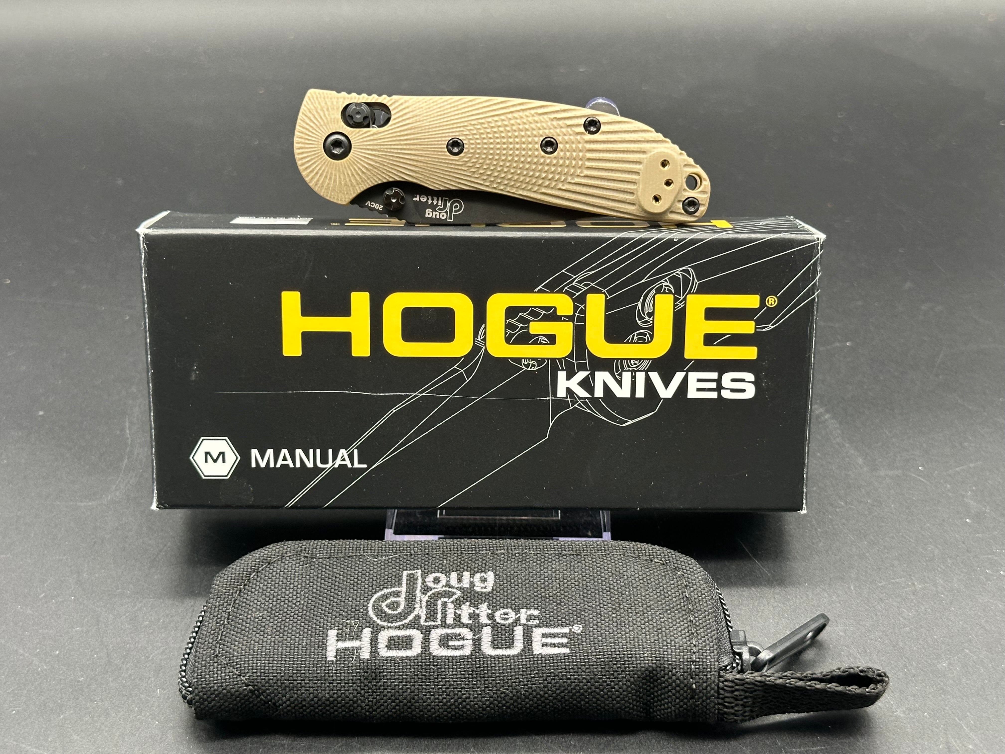 Hogue Ritter RSK Mini Knife with FDE G10 Scales & 20CV Black Blade - Perfect for EDC, Outdoor Adventures, and Tactical Use