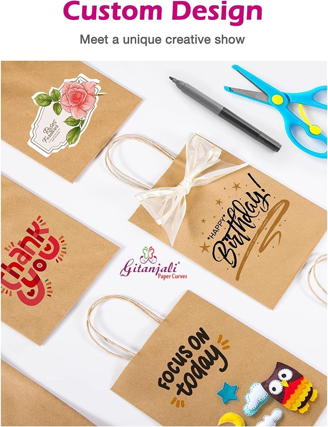 Eco-Friendly Brown Kraft Paper Gift Bags 6x8x4 Inches - 15 Pack Disposable Recycled Party Favor Goodie Bags for Birthdays, Weddings & Baby Showers - Sustainable Return Gift Packaging for Crafts & Events
