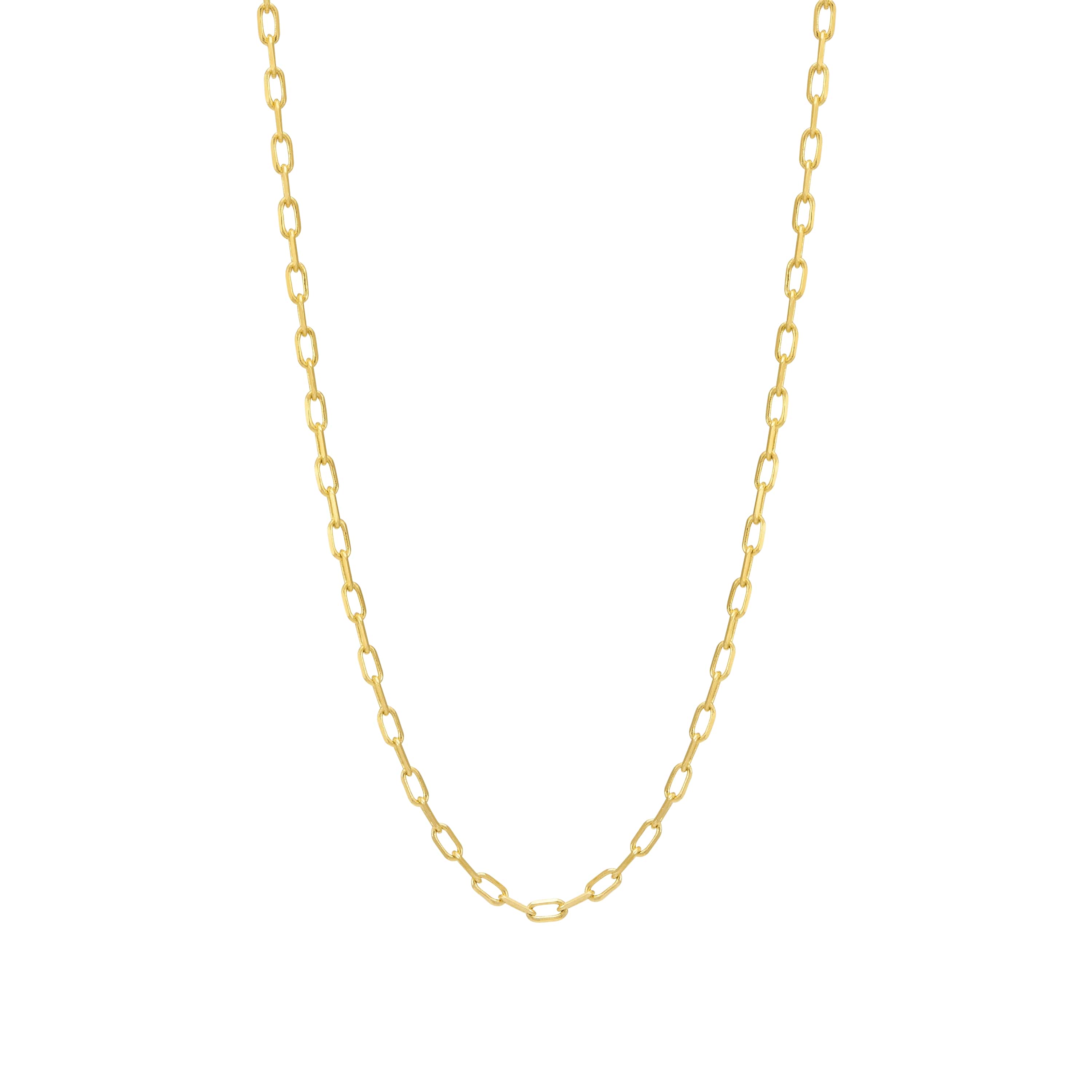18K Gold Plated Oval Link Chain Necklace for Women - Elegant Layering Jewelry for Everyday Wear, Parties & Special Occasions