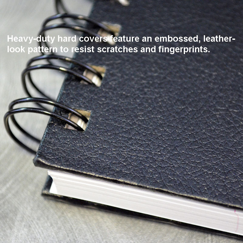Premium Hardcover Business Notebook - 8 7/8 x 11 Inches, Legal Ruled Pages, 96 Sheets, Black - Perfect for Office Meetings, Business Planning & Professional Note Taking