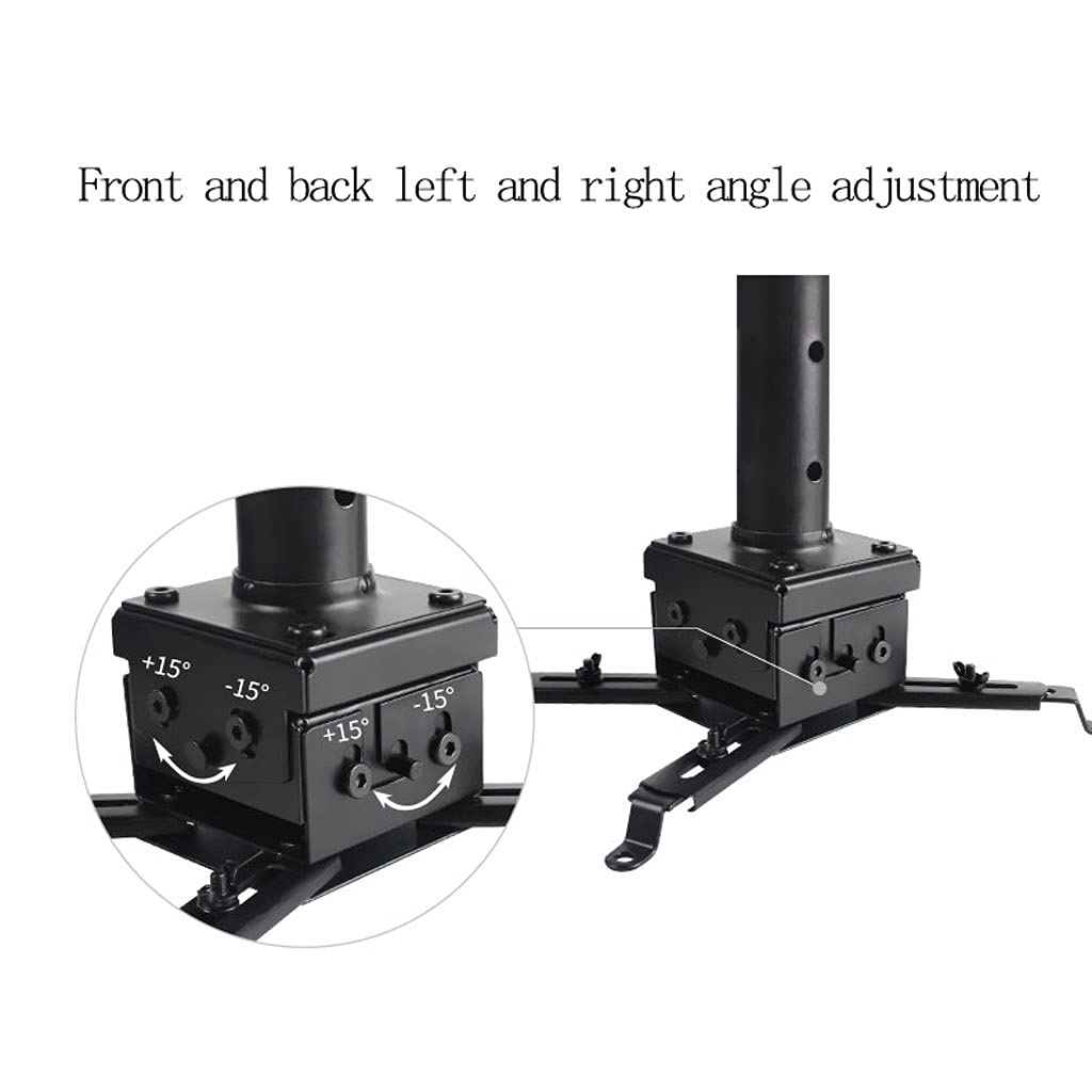 Universal Ceiling Projector Mount Bracket - Adjustable Height & Angle, 55.11lb Load Capacity - White | Perfect for Home Theater, Office Presentations & Classroom Projectors