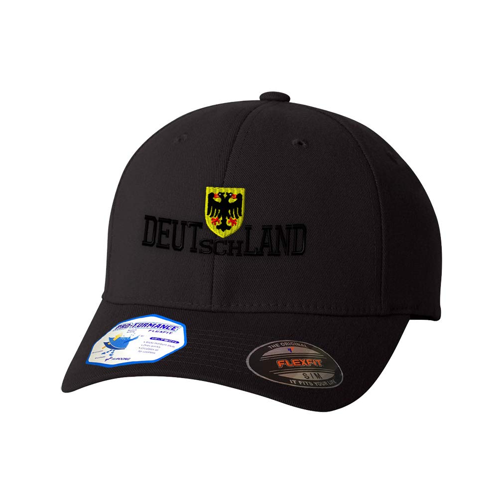 Flexfit Hats for Men & Women - Germany Eagle Deutschland Embroidered Polyester Cap - Perfect for Outdoor Sports, Travel and Casual Wear