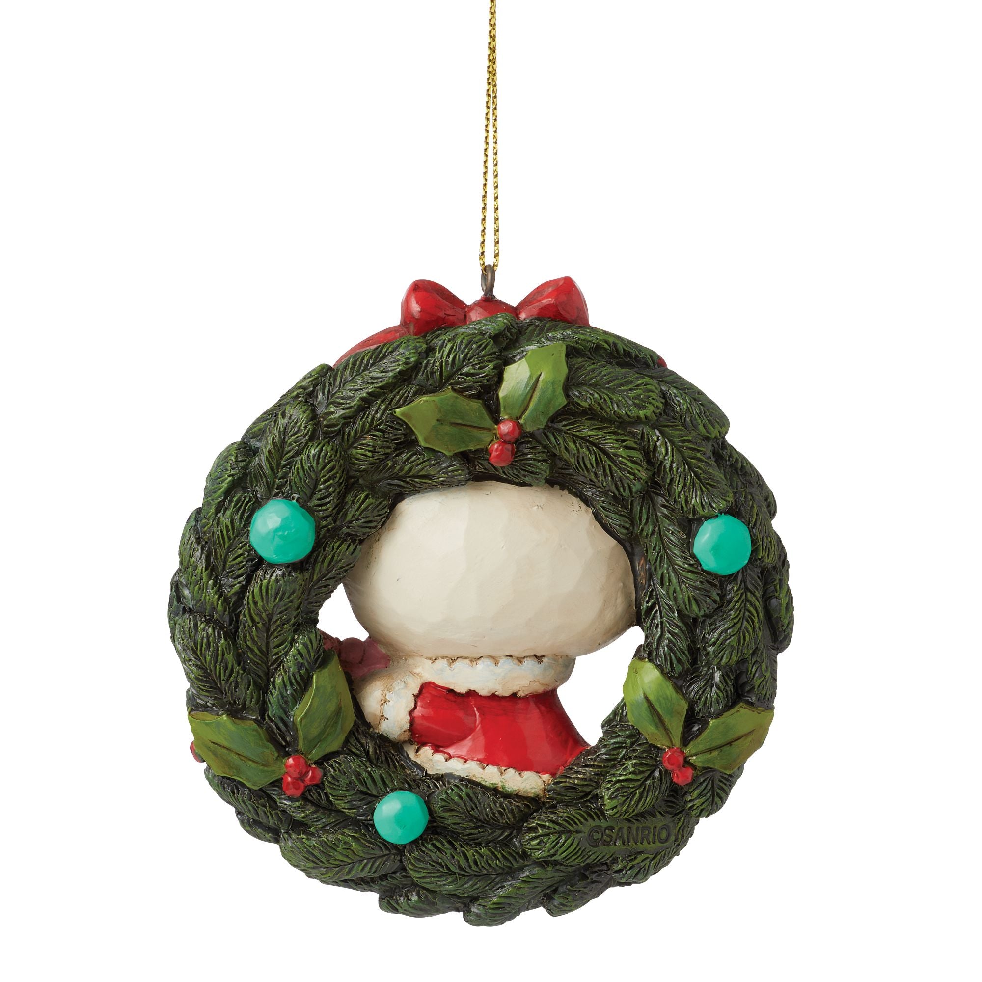 Hello Kitty Christmas Wreath - Handmade Floral Holiday Decor for Front Door, Home & Office - Perfect for Xmas, Halloween, Thanksgiving & Party Decorations