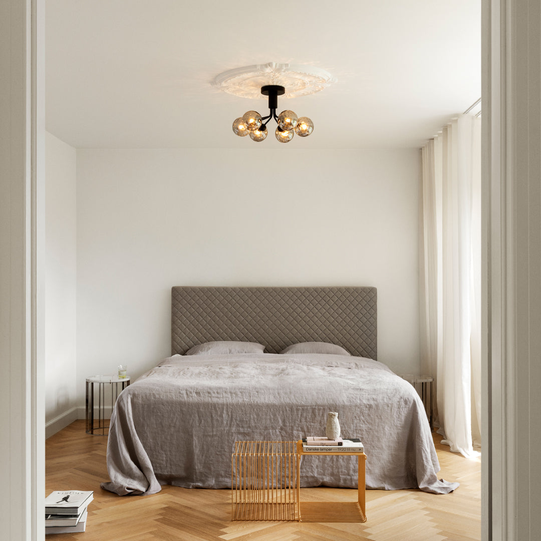 Apiales 6-Light Modern Ceiling Light Fixture - Elegant Flush Mount Lighting for Living Room, Bedroom, or Dining Room