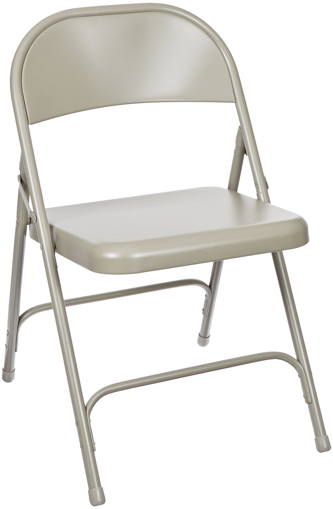Premium Heavy-Duty Steel Folding Chairs Set of 4 - Portable & Durable for Indoor Outdoor Use - Gray Institutional-Grade Foldable Chairs by National Public Seating - Perfect for Events, Parties, Camping & Office Meetings